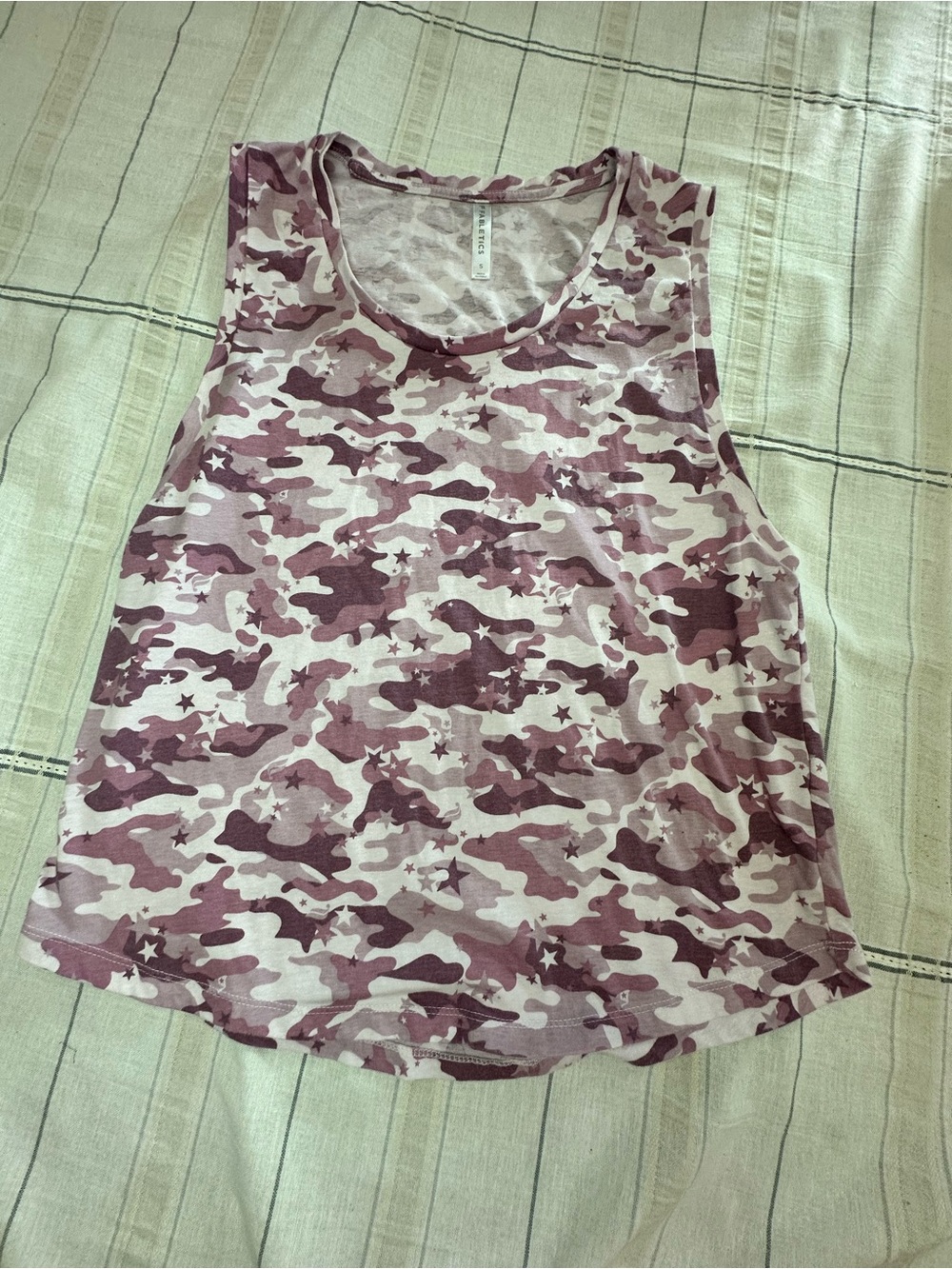 Fabletics Purple Camo Scoop Neck Tank